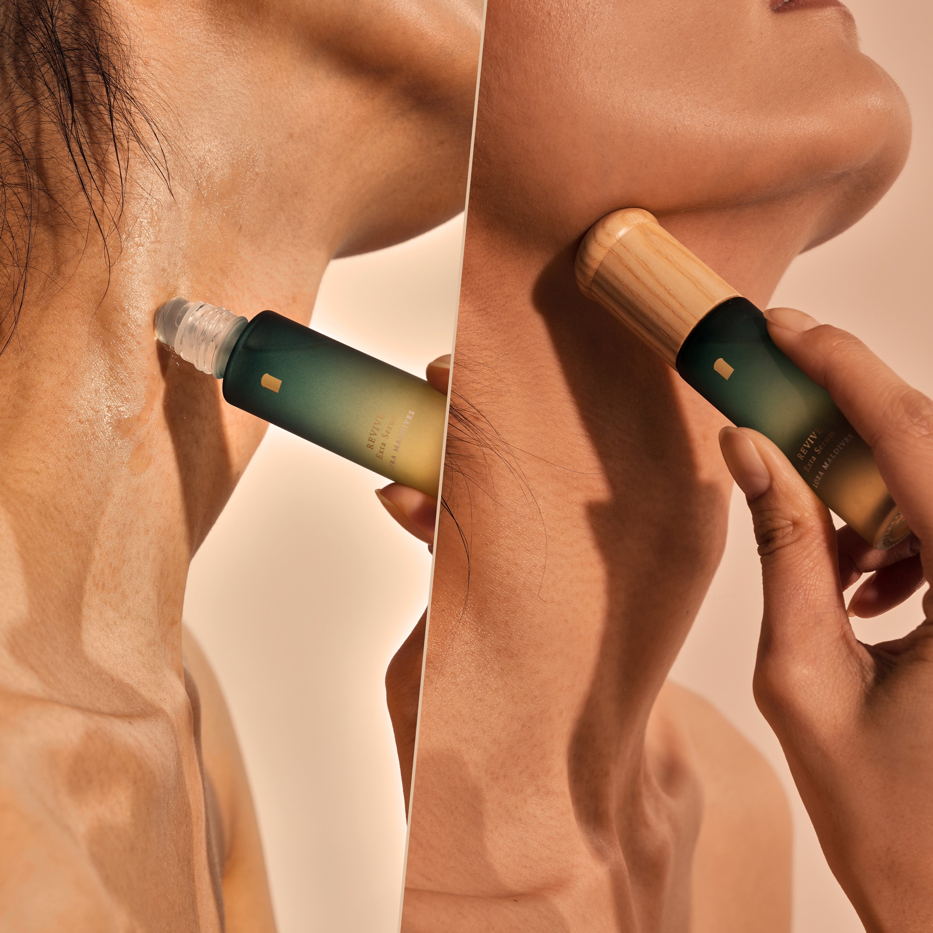 Visual of 3 wellness pillars — cooling, aroma, massage effects visualized simultaneously, sensory experience
