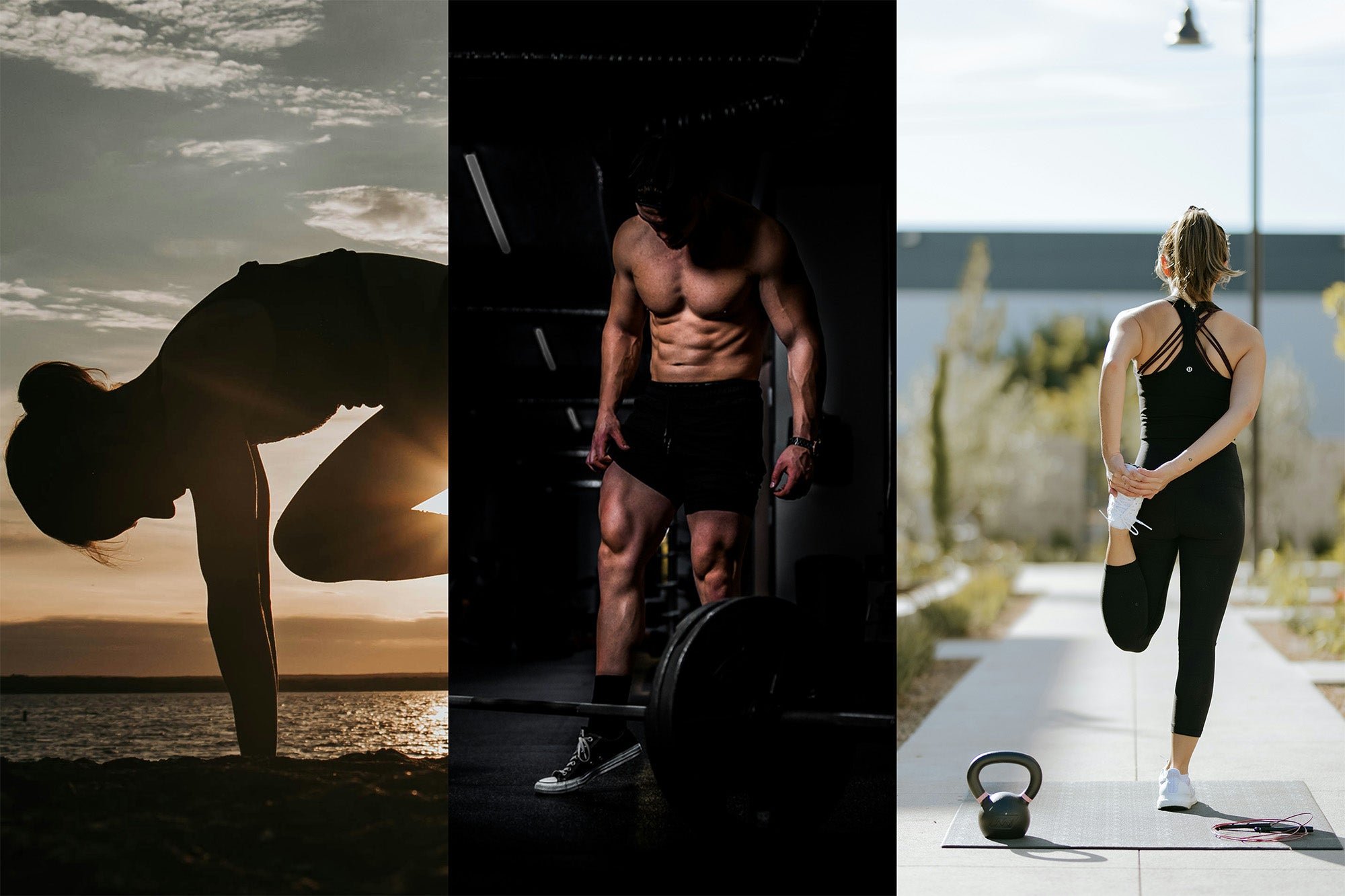 Before or after workout — athletic wear, using product on neck and shoulders, gym or outdoor environment